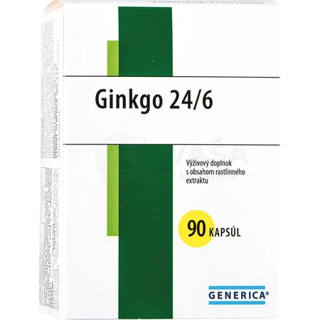 GENERICA Ginkgo 24/6 1×90 cps, пищевая добавка: цены и характеристики