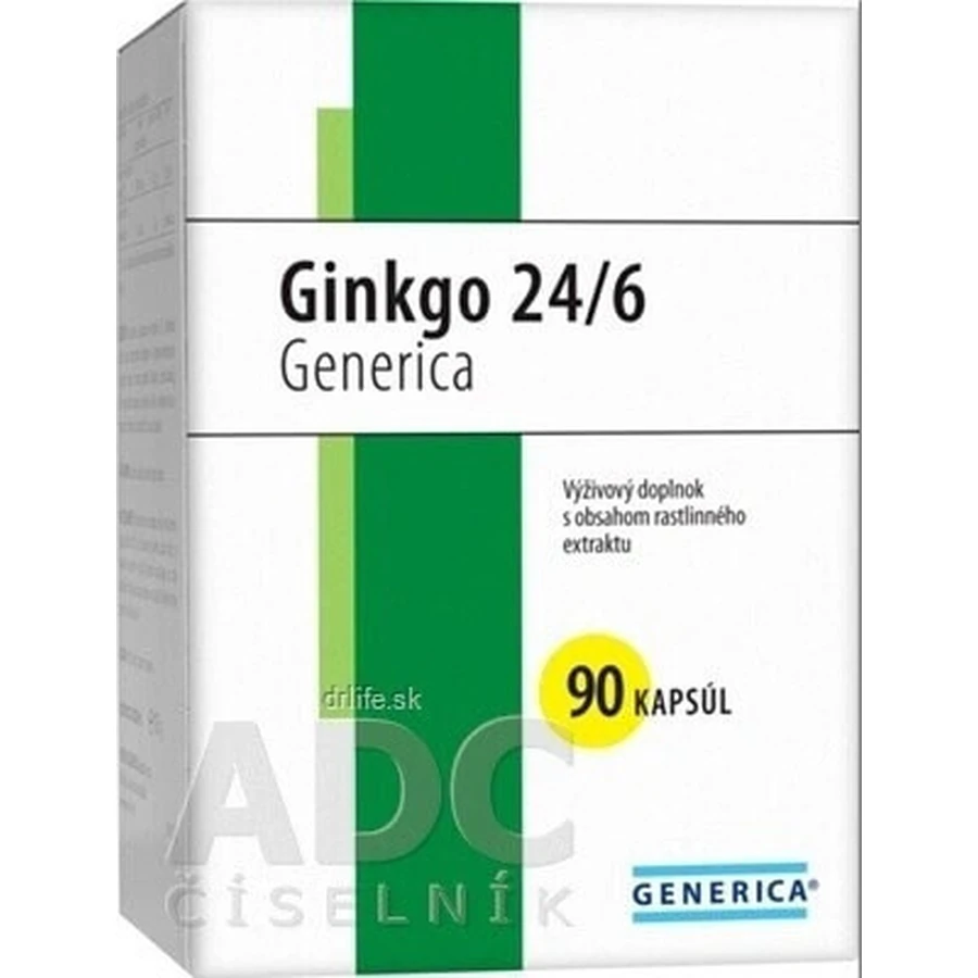 GENERICA Ginkgo 24/6 1×90 cps, пищевая добавка: цены и характеристики