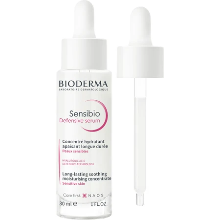 Bioderma Sensibio Defensive Serum, заспокійлива концентрована сироватка для розгладження зморшок для чутливої шкіри 30 мл: ціни та характеристики