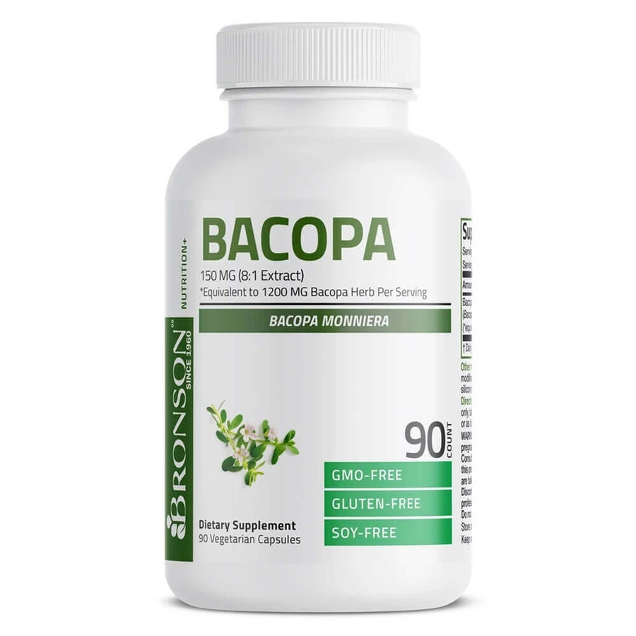 Бакопа, 1200 мг, 90 капсул, Bronson Laboratories: ціни та характеристики