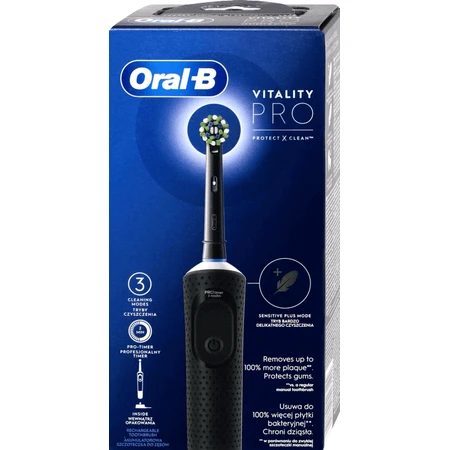 Електрична зубна щітка Oral-B D103 black Vitality: ціни та характеристики