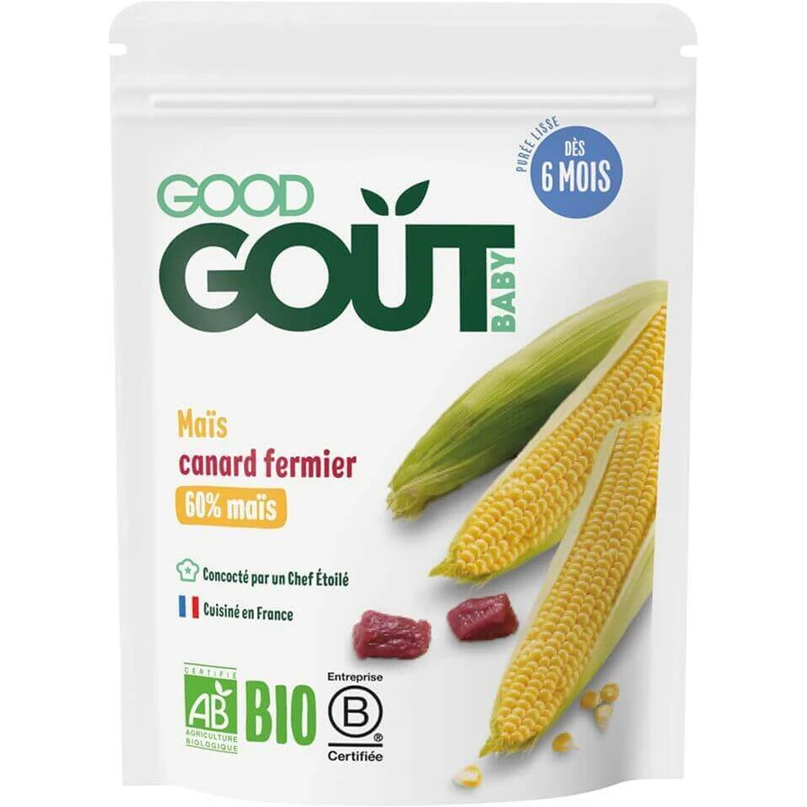 Good Goût BIO Кукуруза с утиным мясом 190 г: цены и характеристики