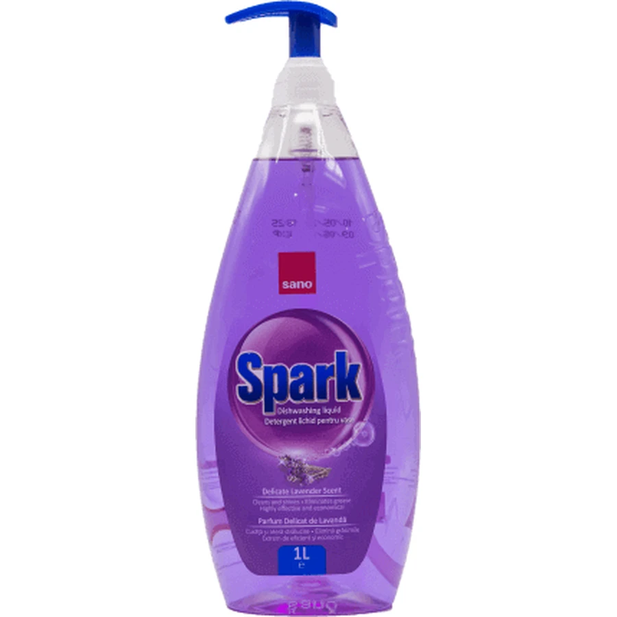 Рідкий засіб для миття посуду Sano Spark лавандовий, 1 л: ціни та характеристики