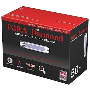 Тест-полоски Fora Diamond для глюкометров Diamond. 50 шт.