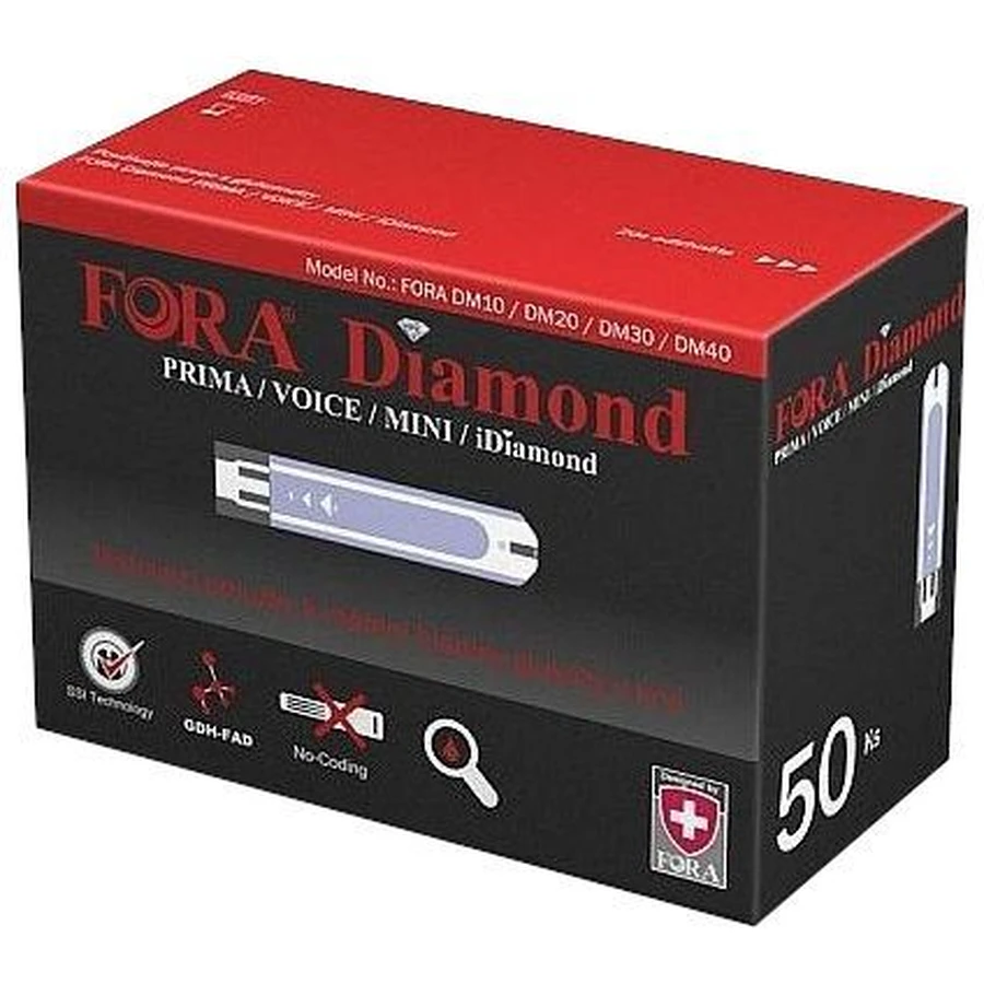 Тест-полоски Fora Diamond для глюкометров Diamond. 50 шт.: цены и характеристики