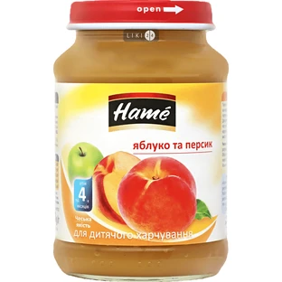 Пюре на фруктовой основе "персик" торговой марки "hame" 190 г