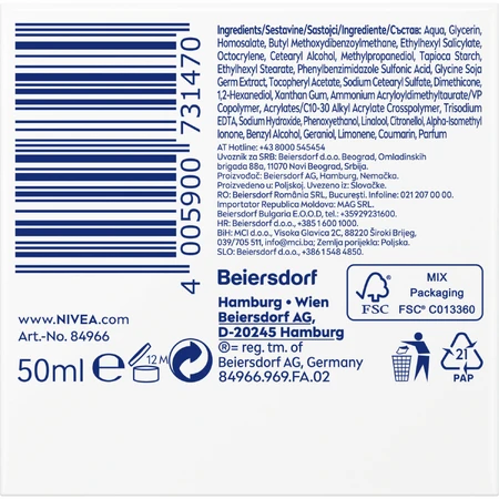 Nivea Денний крем проти зморшок + шейпінг SPF30 65+, 50 мл: ціни та характеристики