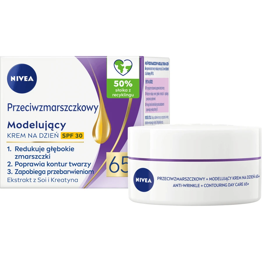 Nivea Денний крем проти зморшок + шейпінг SPF30 65+, 50 мл: ціни та характеристики
