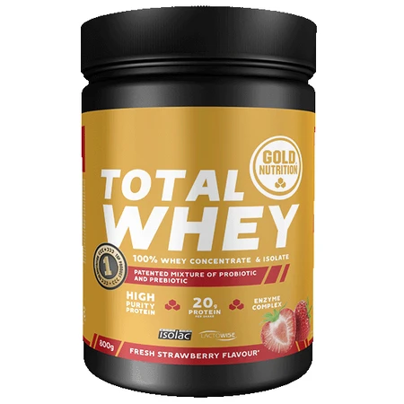Протеиновый порошок Total Whey со вкусом клубники, 800 г, Gold Nutrition: цены и характеристики