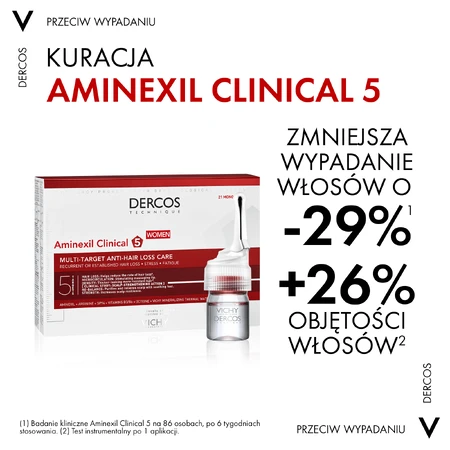 Ампули для волосся Vichy Aminexil Clinical 5 комплексної дії проти випадіння, 21 шт. х 6 мл: ціни та характеристики