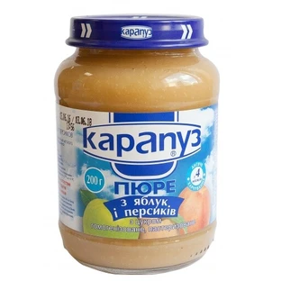 Пюре Карапуз Яблуко і персик, 200 г