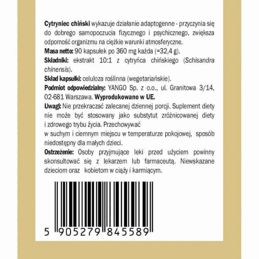 Шизандра - экстракт 10:1 - 90 капсул YANGO: цены и характеристики