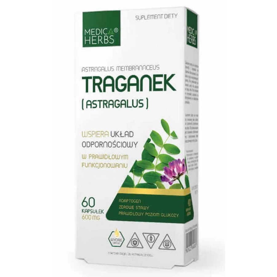 Астрагал 600 мг, 60 капсул Medica Herbs: цены и характеристики