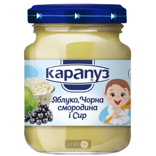 Пюре Карапуз Яблоко и черная смородина, 200 г