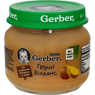 Фруктове пюре Gerber Груші Вільямс з 6 місяців 80 г