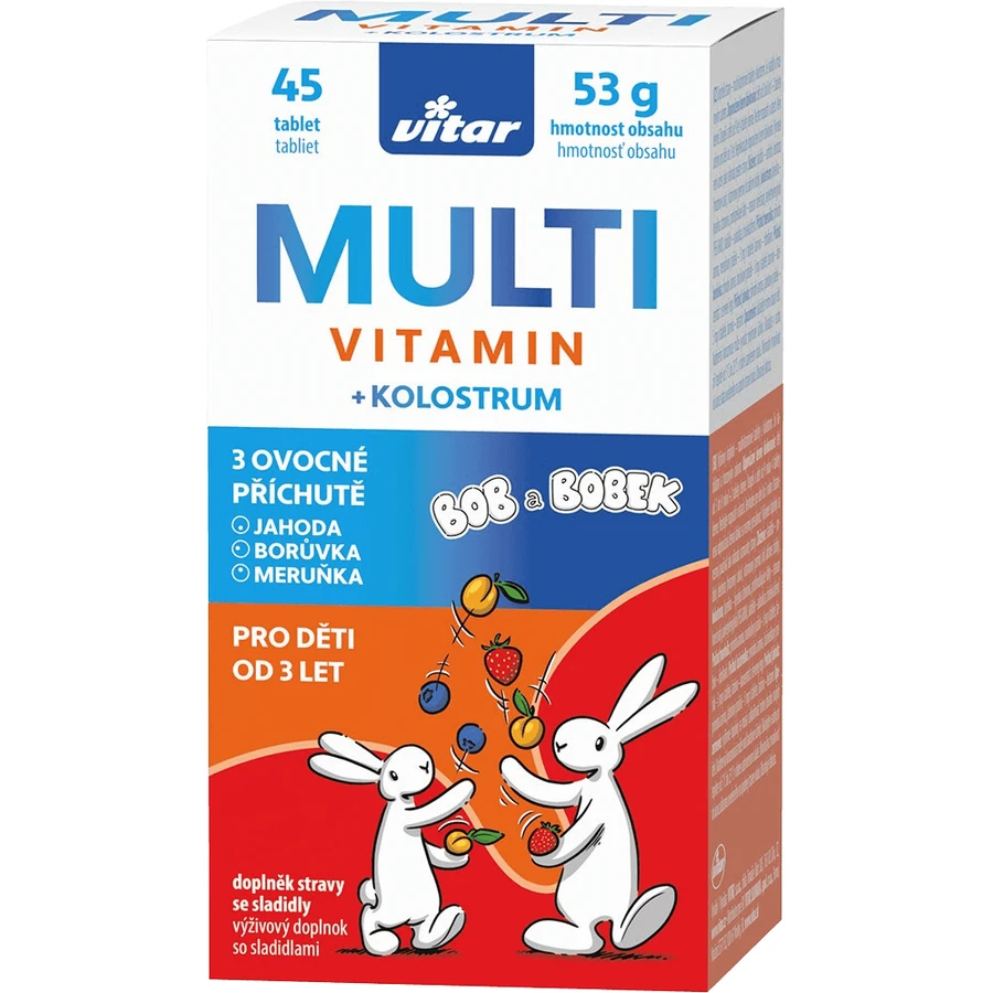 Vitar Kids Мультивітамін + молозиво 45 таблеток: ціни та характеристики