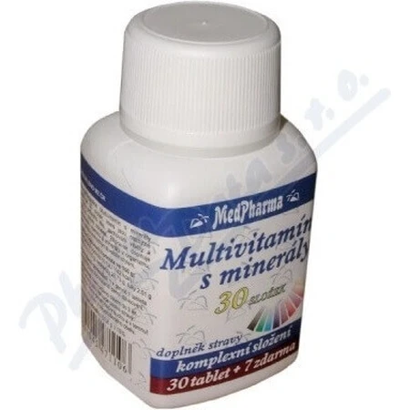 MedPharma МУЛЬТИВИТАМИН С МИНЕРАЛАМИ ЭКСТРА 42 ИНГРЕДИЕНТА 1×37 табл, пищевая добавка: цены и характеристики