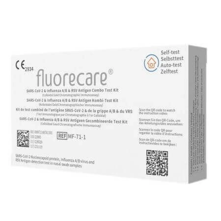 Набор для экспресс-тестирования 4 в 1 Shenzhen Combo Covid19 + грип A/B + RSV Fluoride, 1 шт.: цены и характеристики