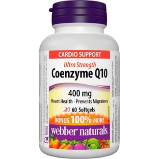 WEBBER NATURALS Коэнзим Q10 400 мг ЭКСТРА ФОРТЕ 1×60 капс, пищевая добавка