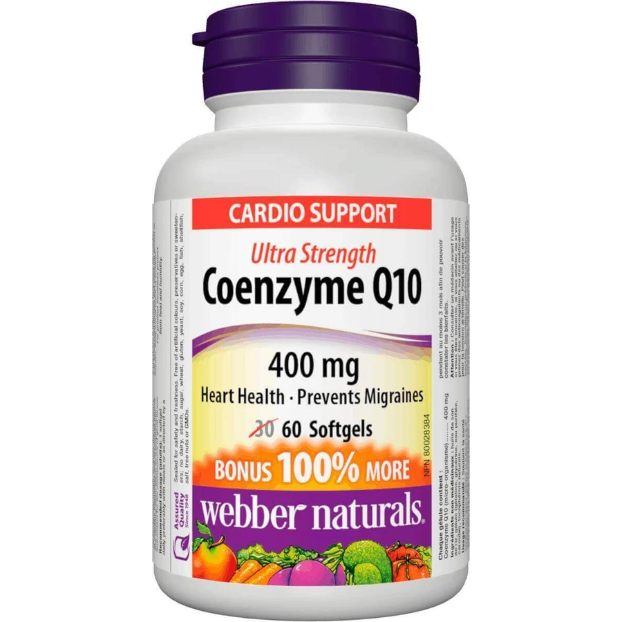 WEBBER NATURALS Коэнзим Q10 400 мг ЭКСТРА ФОРТЕ 1×60 капс, пищевая добавка: цены и характеристики