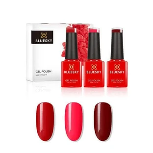 Набір напівстійких лаків для нігтів Bluesky Reds mini trio 3x5 мл