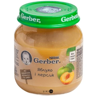 Пюре Gerber Яблоко и персик, 130 г