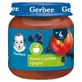 Gerber, Десерт, яблучний та ягідний крем, після 4 місяців, 125 г