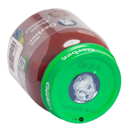 Фруктове пюре Gerber Яблуко і чорниця з 6 місяців 130 г: ціни та характеристики