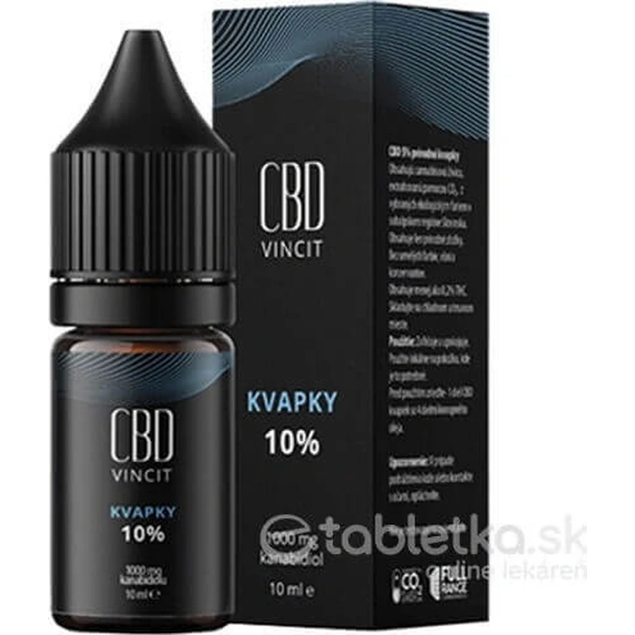 Капли CBD Vincit 10% 1×10 мл, только натуральные ингредиенты: цены и характеристики