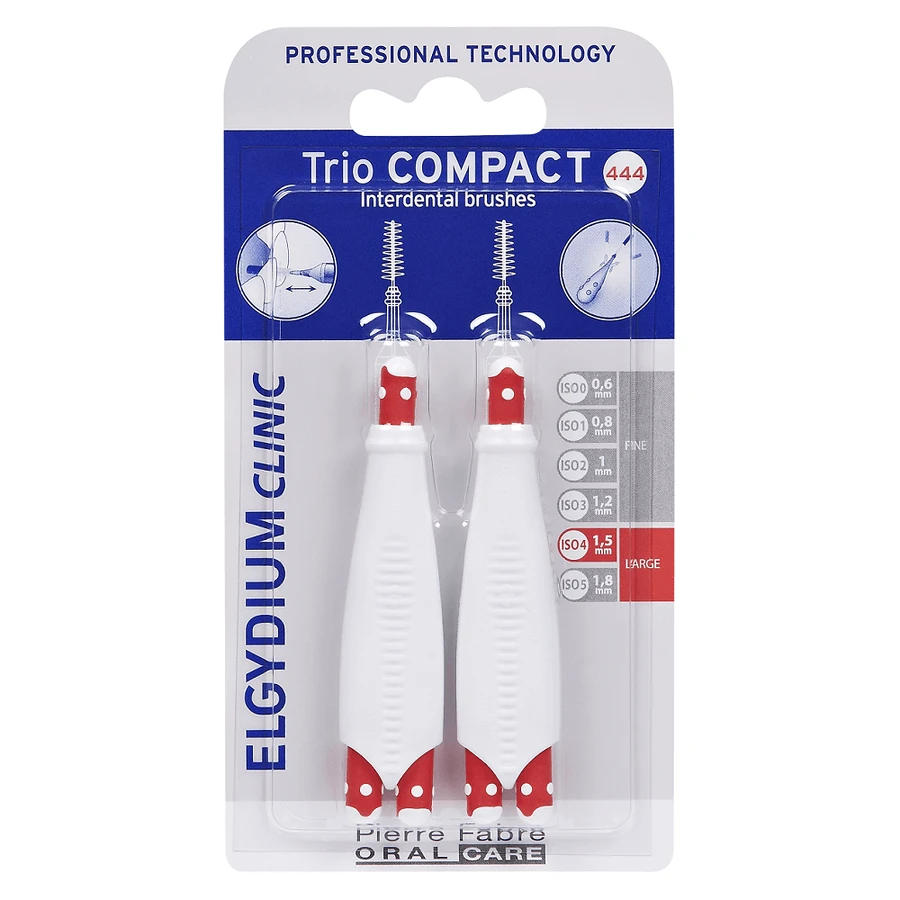 Міжзубна щітка Trio Compact, велика, 2 шт, Elgydium: ціни та характеристики