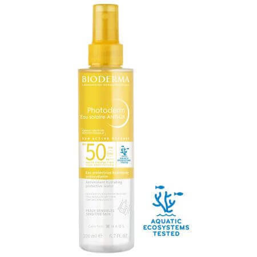 Сонцезахисна вода SPF 50 для чутливої шкіри Photoderm Anti-Ox, 200 мл, Bioderma: ціни та характеристики