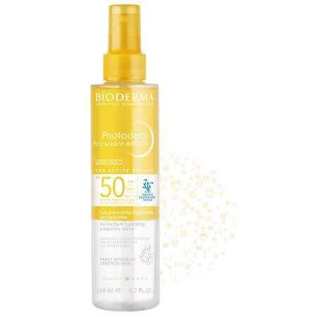 Сонцезахисна вода SPF 50 для чутливої шкіри Photoderm Anti-Ox, 200 мл, Bioderma: ціни та характеристики