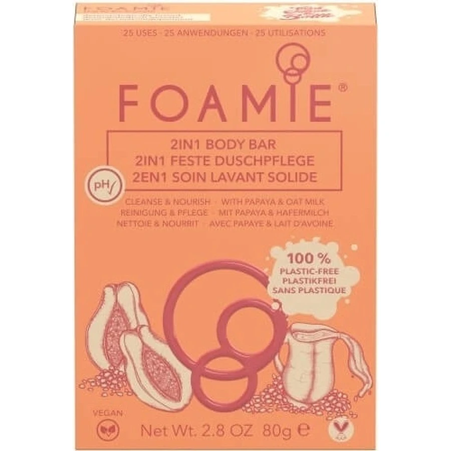 Foamie Solid Shower Care Oat to Be Smooth 1×80 г, твердый гель для душа: цены и характеристики