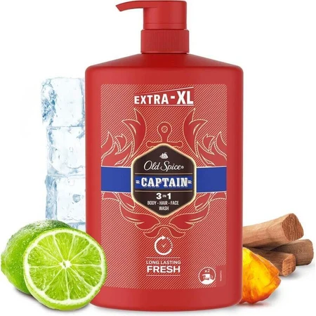 Old Spice SG 1л Капитан 1×1000 мл, мужская ампула и гель для душа: цены и характеристики