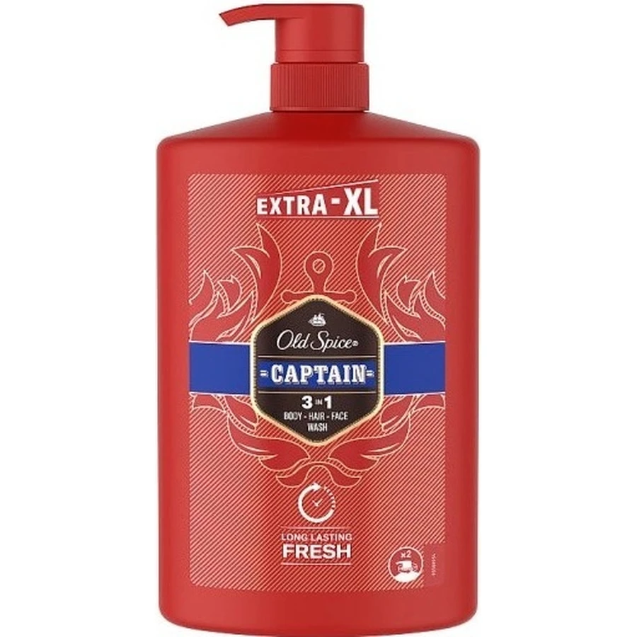 Old Spice SG 1л Капитан 1×1000 мл, мужская ампула и гель для душа: цены и характеристики