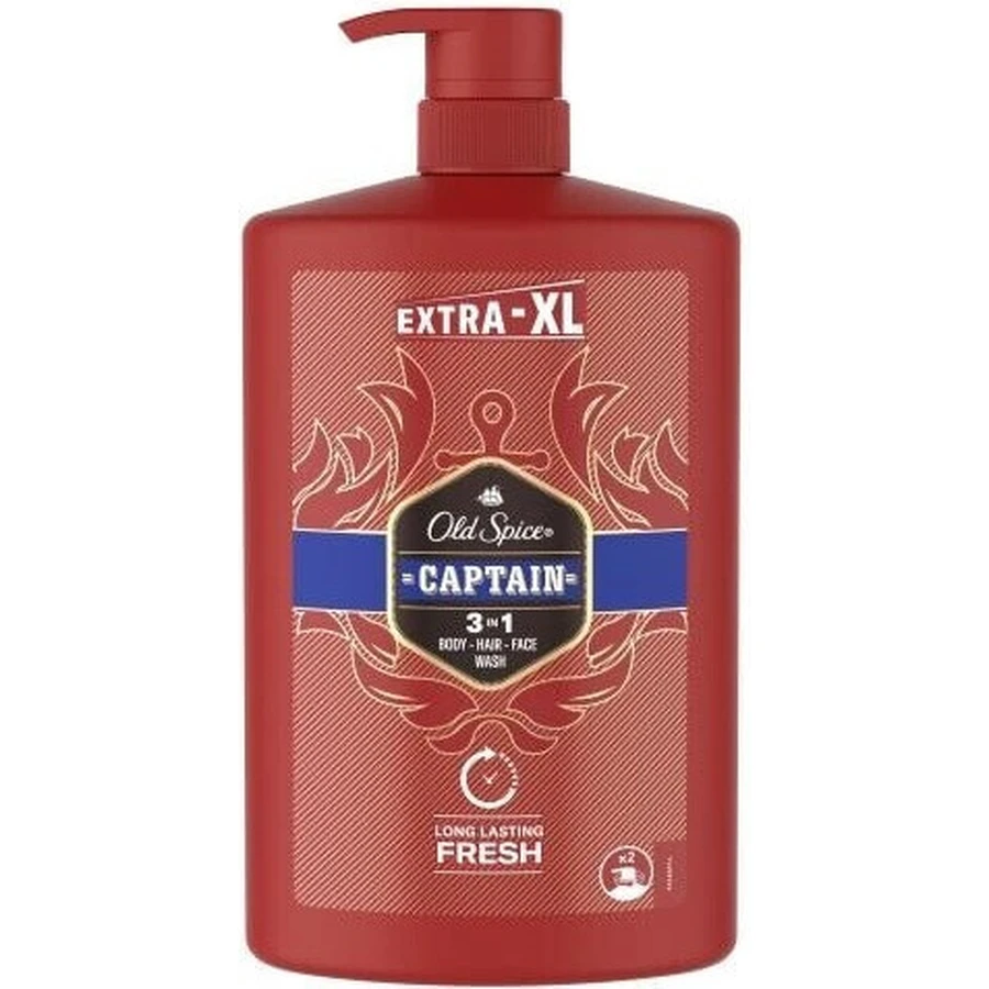 Old Spice SG 1л Капитан 1×1000 мл, мужская ампула и гель для душа: цены и характеристики