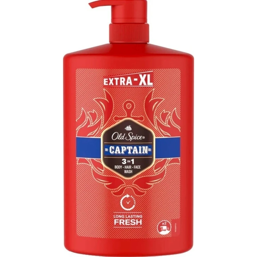 Old Spice SG 1л Капитан 1×1000 мл, мужская ампула и гель для душа: цены и характеристики