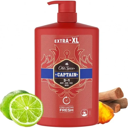 Old Spice SG 1л Капитан 1×1000 мл, мужская ампула и гель для душа: цены и характеристики