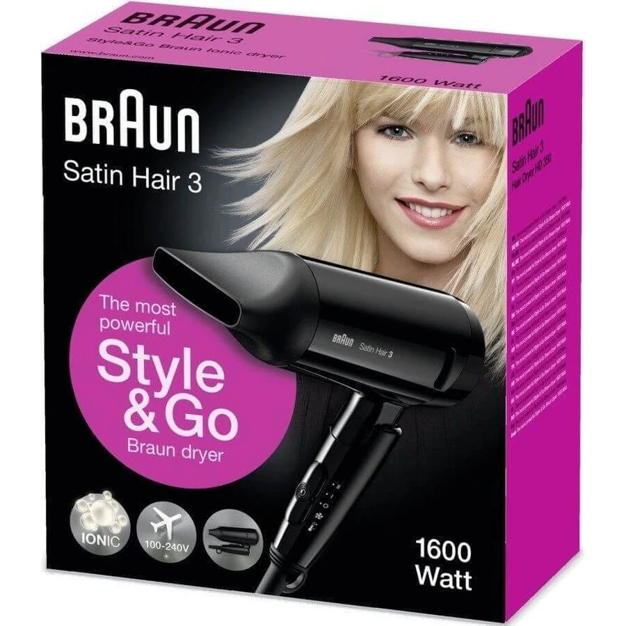 Фен Braun Satin Hair 3 Hd 350 To Go 1pc 1×1 шт: ціни та характеристики