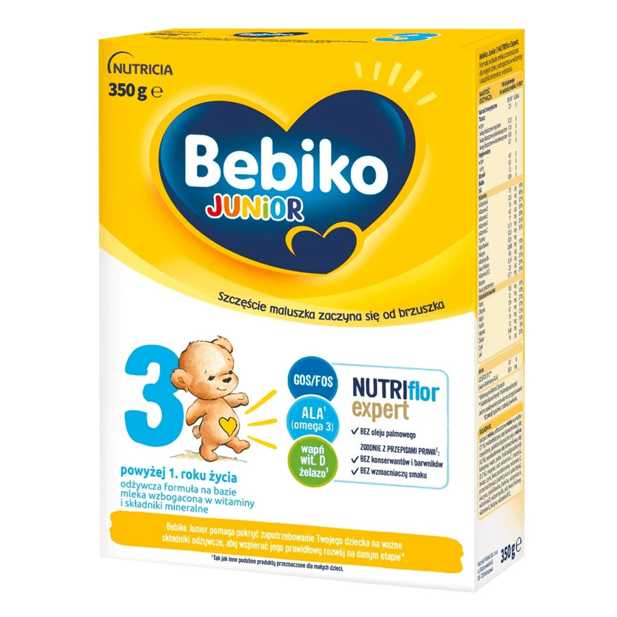 Bebiko Junior 3 Nutriflor Expert, питательная смесь на молочной основе, старше 1 года, 350 г: цены и характеристики