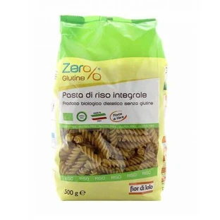 Рис безглютеновий цільнозерновий Fusilli, 500 г, Fior Di Loto