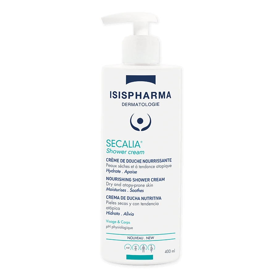 IsisPharma Secalia Shower, крем для душу, що очищає тіло, для дуже сухої, атопічної та чутливої шкіри, 400 мл: ціни та характеристики