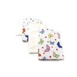 Комплект из 4 подгузников из тонкого льна, Бабочки, 75х80 см, Baltic Bebe
