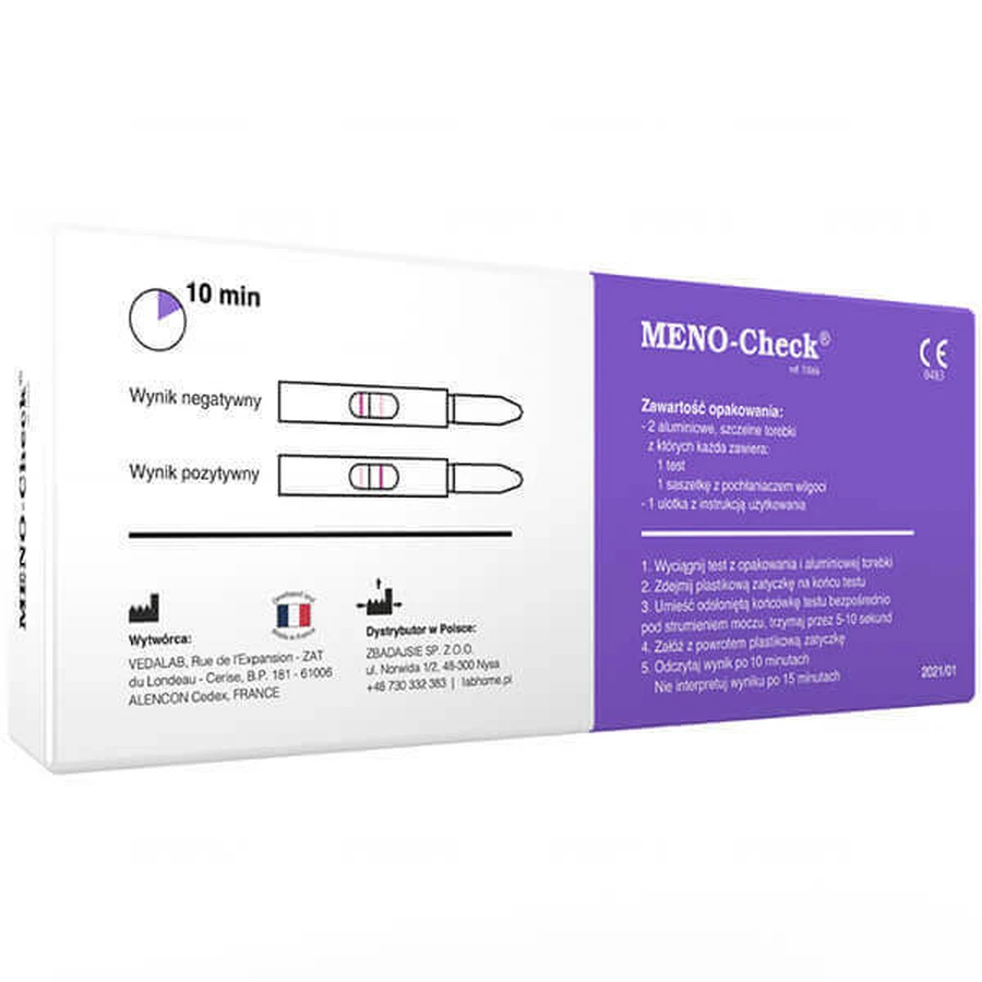 Тест LabHome Meno-Check, тест на менопаузу, оцінка гормональних змін, 2 одиниці: ціни та характеристики