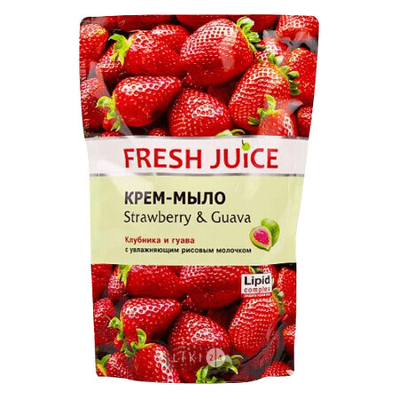 Крем-мыло Fresh Juice Strawberry & Guava, 460 мл дой-пак