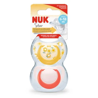 Пустушка силіконова Flower Star, 2 штуки, 6-18 місяців, Nuk