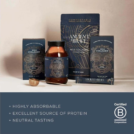 Гидролизованный морской коллаген Wild Collagen, 200 г, Ancient and Brave: цены и характеристики