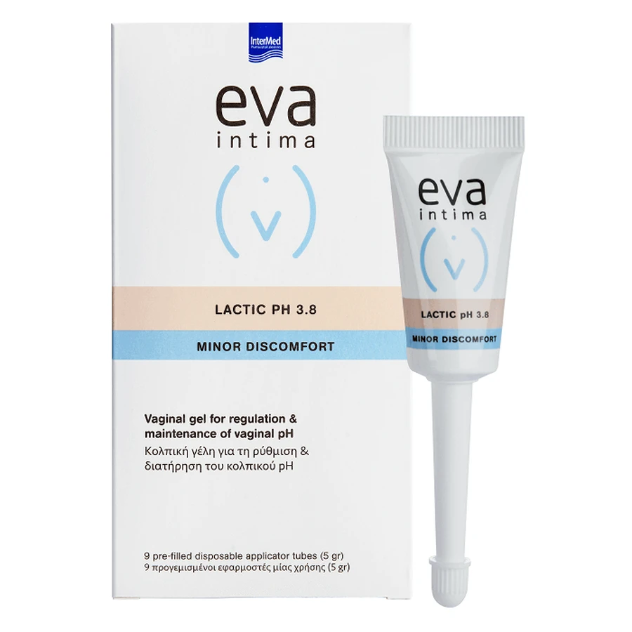 Вагінальний гель для регулювання та підтримки рН піхви Eva Intima pH 3.8, 9 вагінальних аплікаторів, Interme: ціни та характеристики
