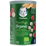 Gerber Organic, рисово-пшеничные сухарики, банан, малина, с 8 месяцев, 35 г