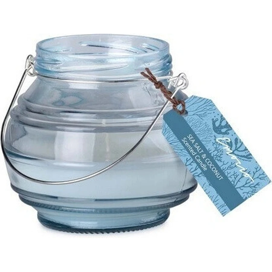 Ароматична свічка Emocio Glass Blue Sea Salt & Coconut 1×1 шт, розмір 115 x 100 мм: ціни та характеристики